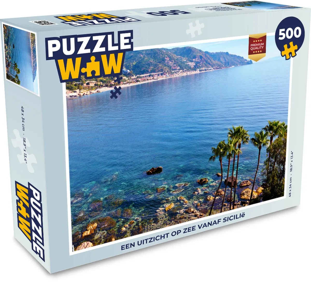 PuzzleWow Sicilië Legpuzzel 500 Stuks - Multicolor