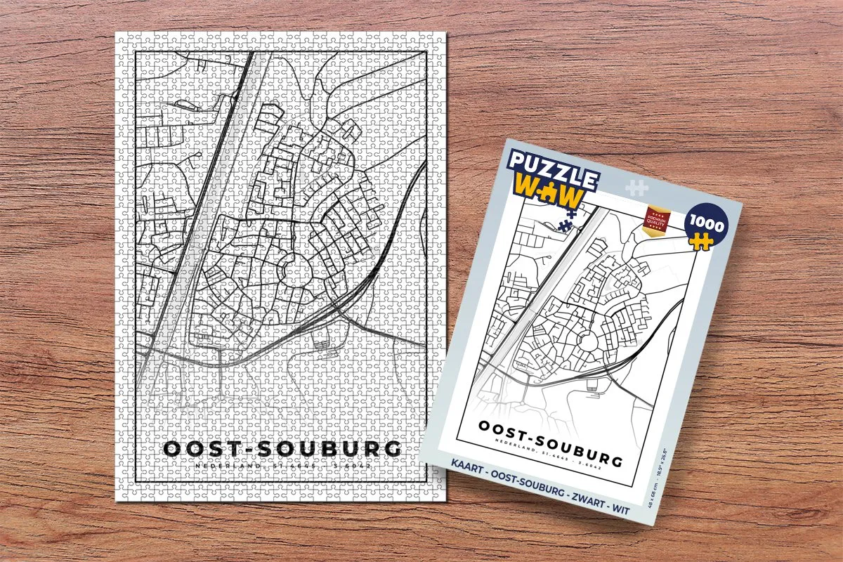 PuzzleWow Oost-Souburg Legpuzzel 1000 Stuks - Multicolor