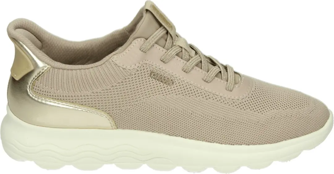 Geox Spherica Plus Dames Sneakers - Licht Taupe/Goud - Maat 38