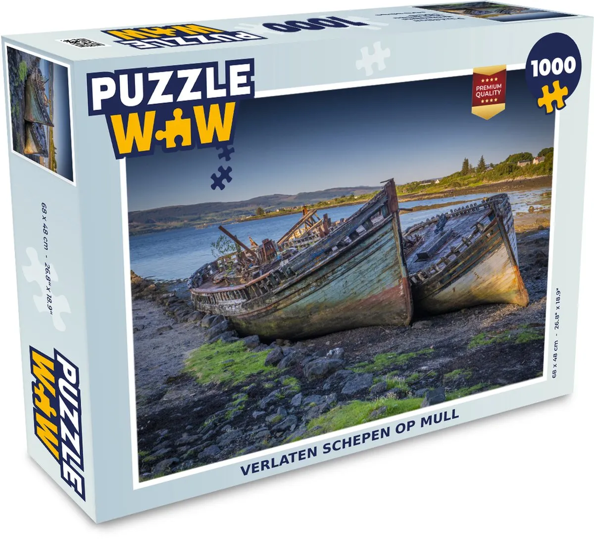 PuzzleWow Verlaten Schepen op Mull Legpuzzel 1000 Stuks - Multicolor
