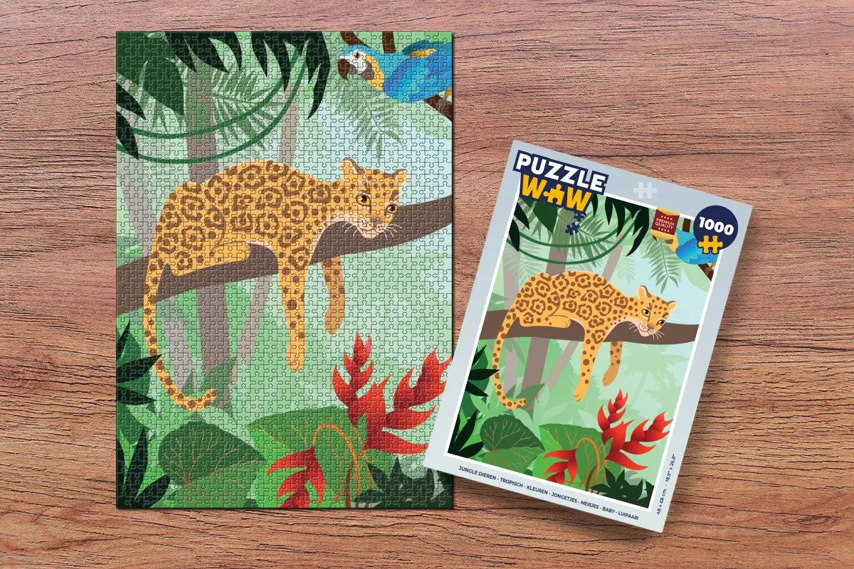 PuzzleWow Jungle Dieren Legpuzzel 1000 Stuks - Multicolor