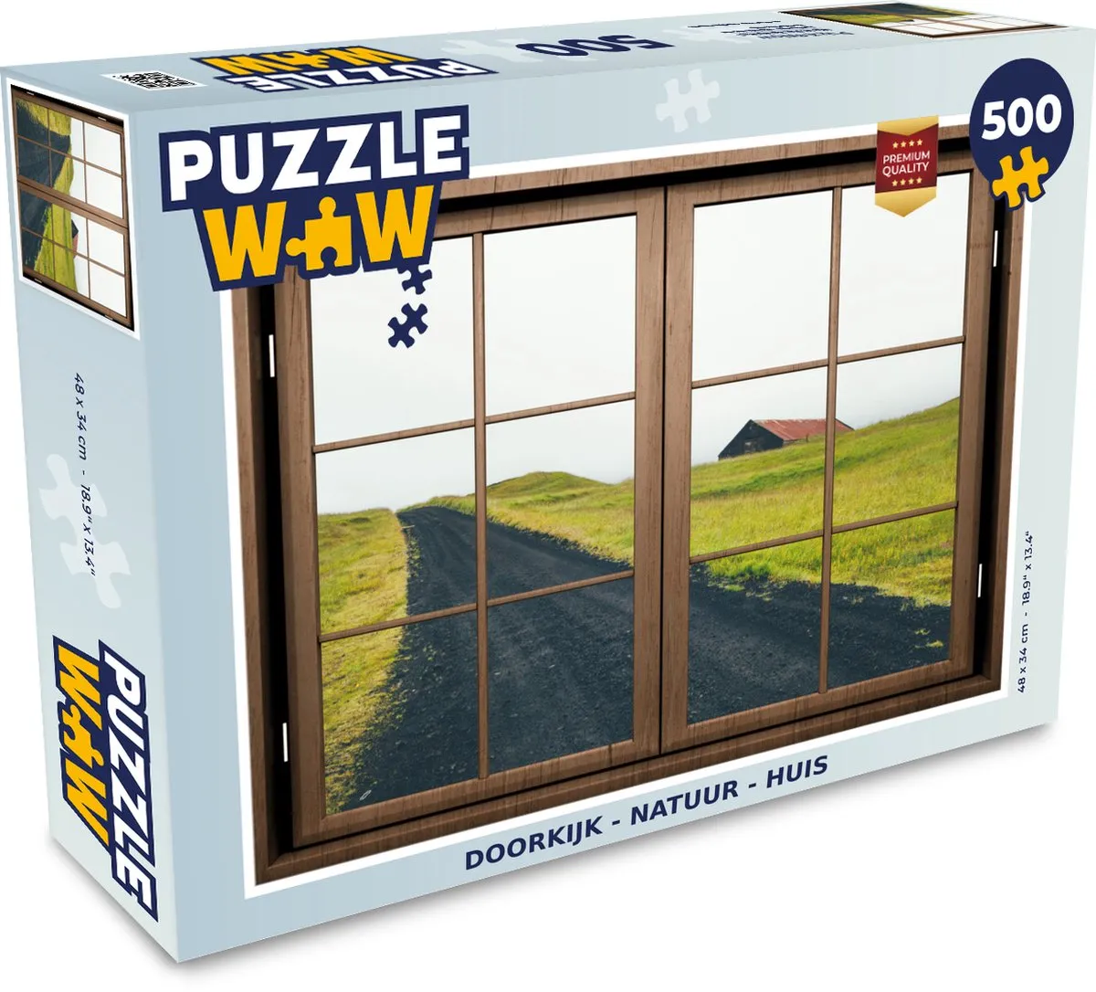PuzzleWow Doorkijk Natuur Legpuzzel 500 Stuks - Multicolor