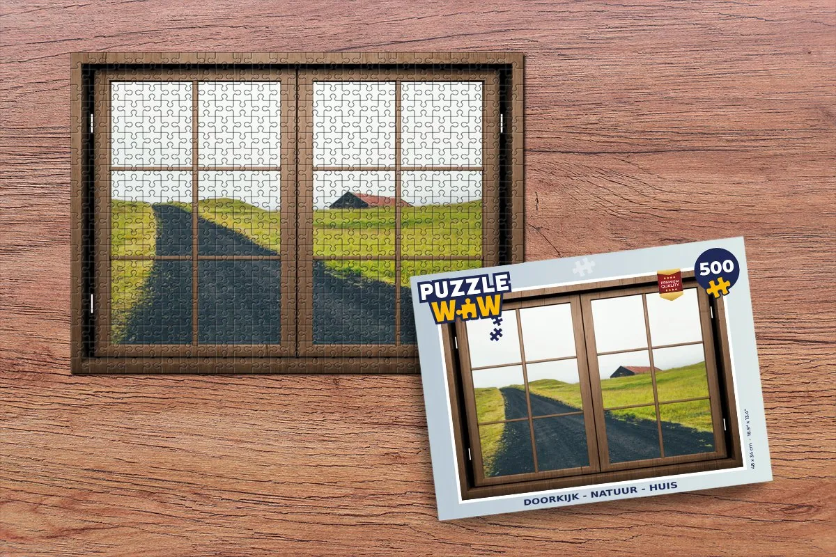 PuzzleWow Doorkijk Natuur Legpuzzel 500 Stuks - Multicolor