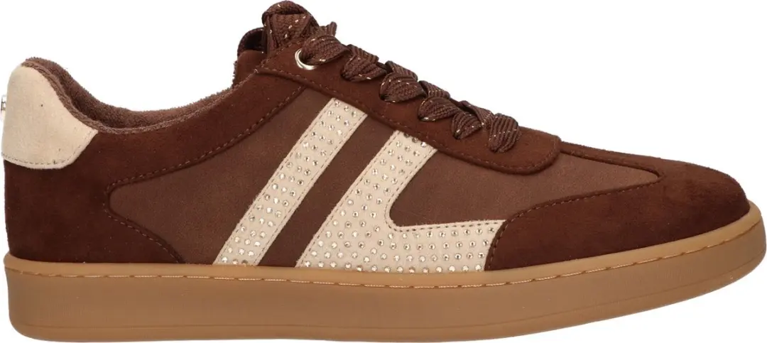 La Strada Sneaker Bruin Beige Textiel