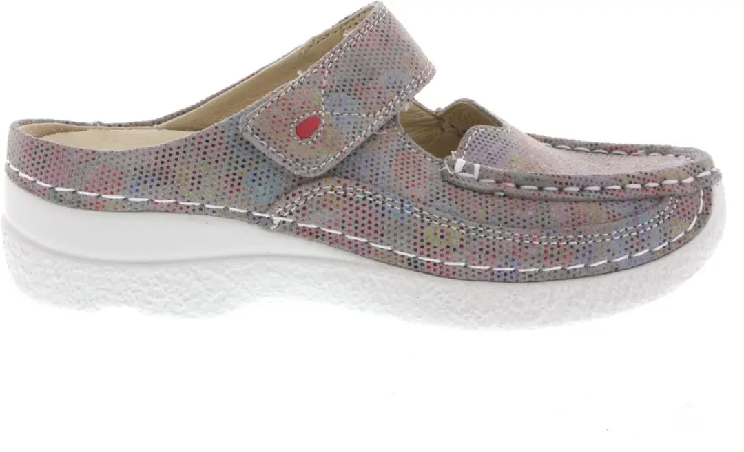 Dames Slippers Wolky Roll Slipper Flower Taupe