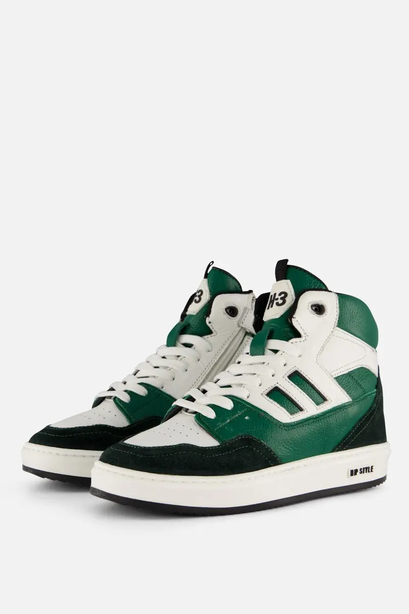 HIP Sneakers groen Leer