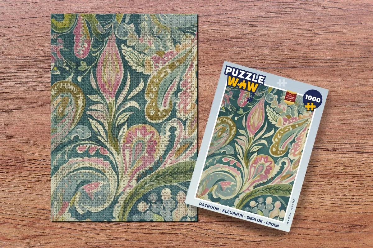 PuzzleWow Legpuzzel 1000 Stuks - Groen Sierlijk