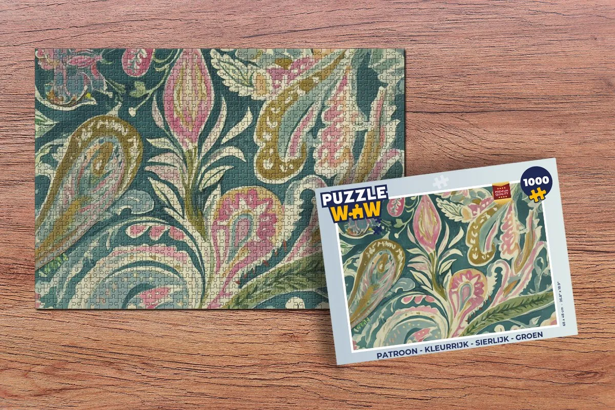 PuzzleWow Legpuzzel 1000 Stuks - Groen Sierlijk