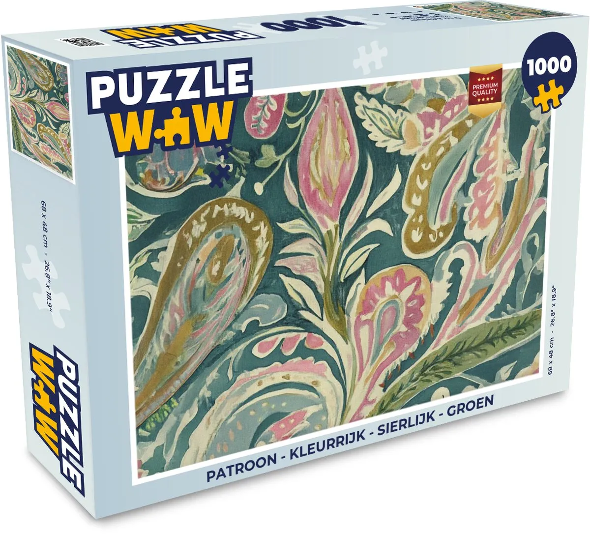 PuzzleWow Legpuzzel 1000 Stuks - Groen Sierlijk