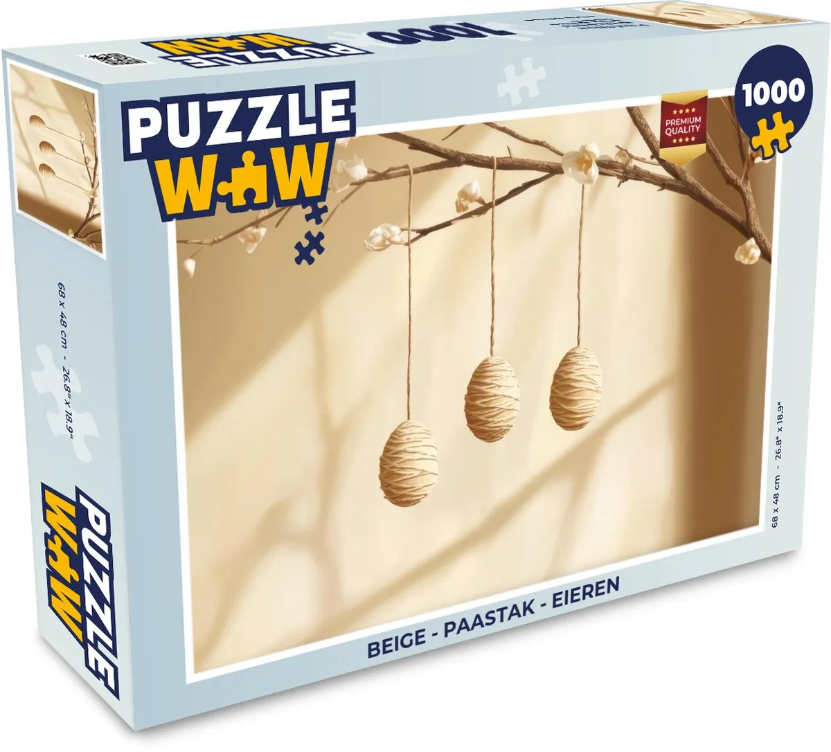 PuzzleWow Paastak Legpuzzel 1000 Stuks - Beige
