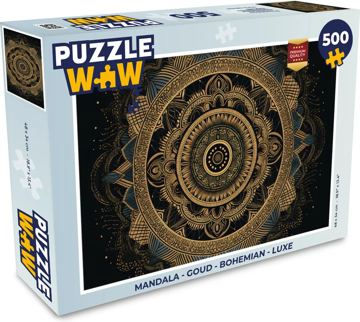 PuzzleWow Mandala Puzzel 500 Stuks - 8720976922152