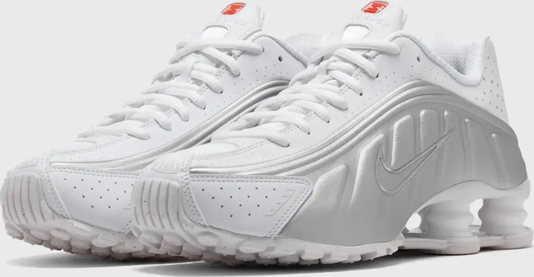 Nike Shox R4 Sneakers - White Metallic Silver - afbeelding 3 van 6