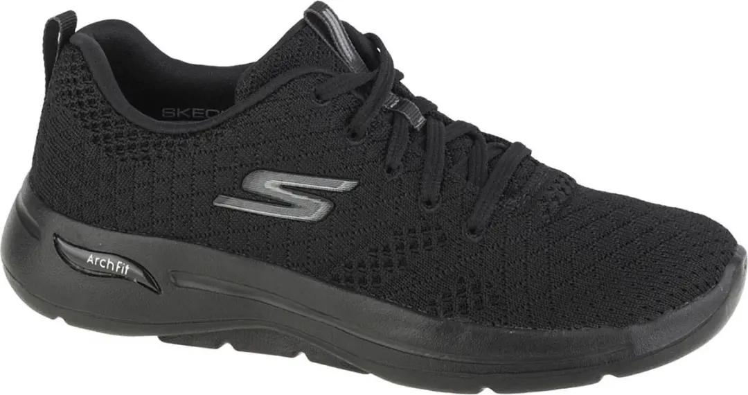 Skechers Go Walk Arch Fit Unify 124403-BBK, Vrouwen, Zwart, Sneakers,Sportschoen