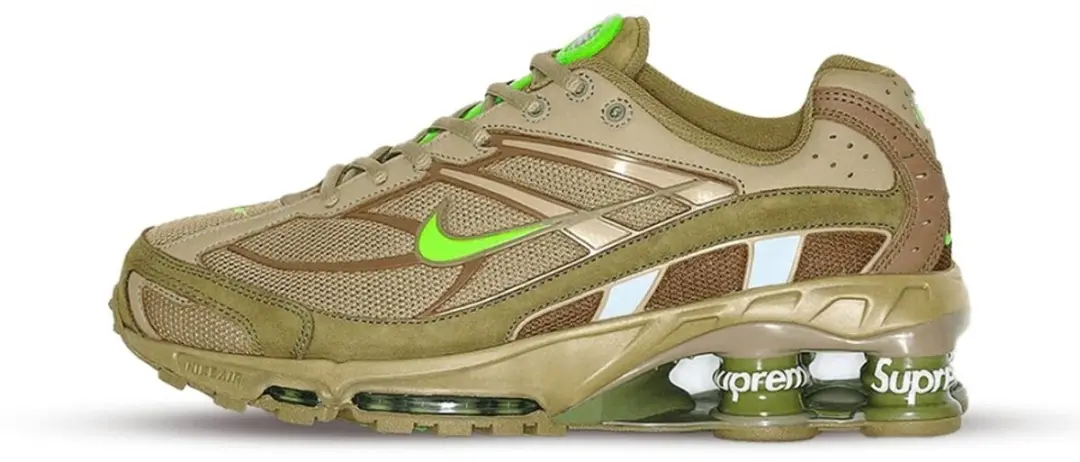 Nike Shox Ride 2 Supreme Neutral Olive Electric Green
