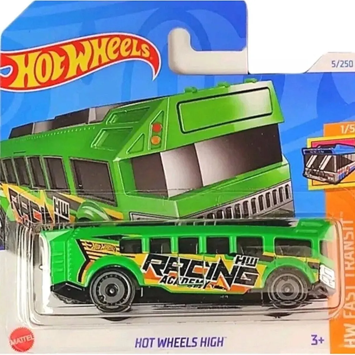 Hot Wheels High Green Racing Academy Fast Transit 1/64