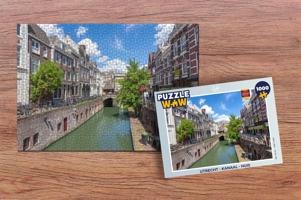 PuzzleWow Utrecht Legpuzzel 1000 Stuks - Multicolor