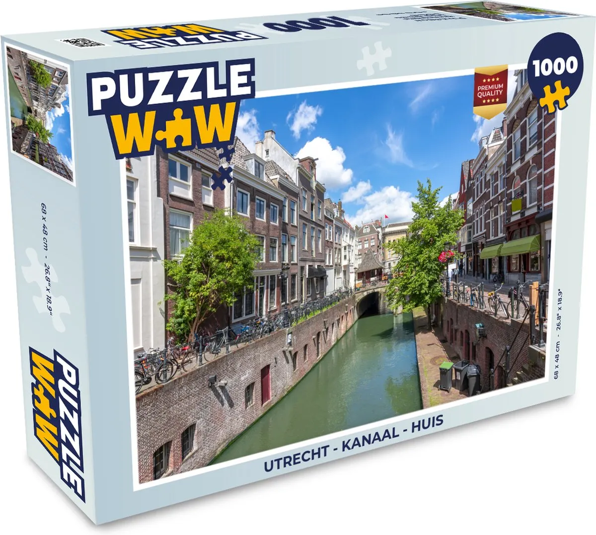 PuzzleWow Utrecht Legpuzzel 1000 Stuks - Multicolor