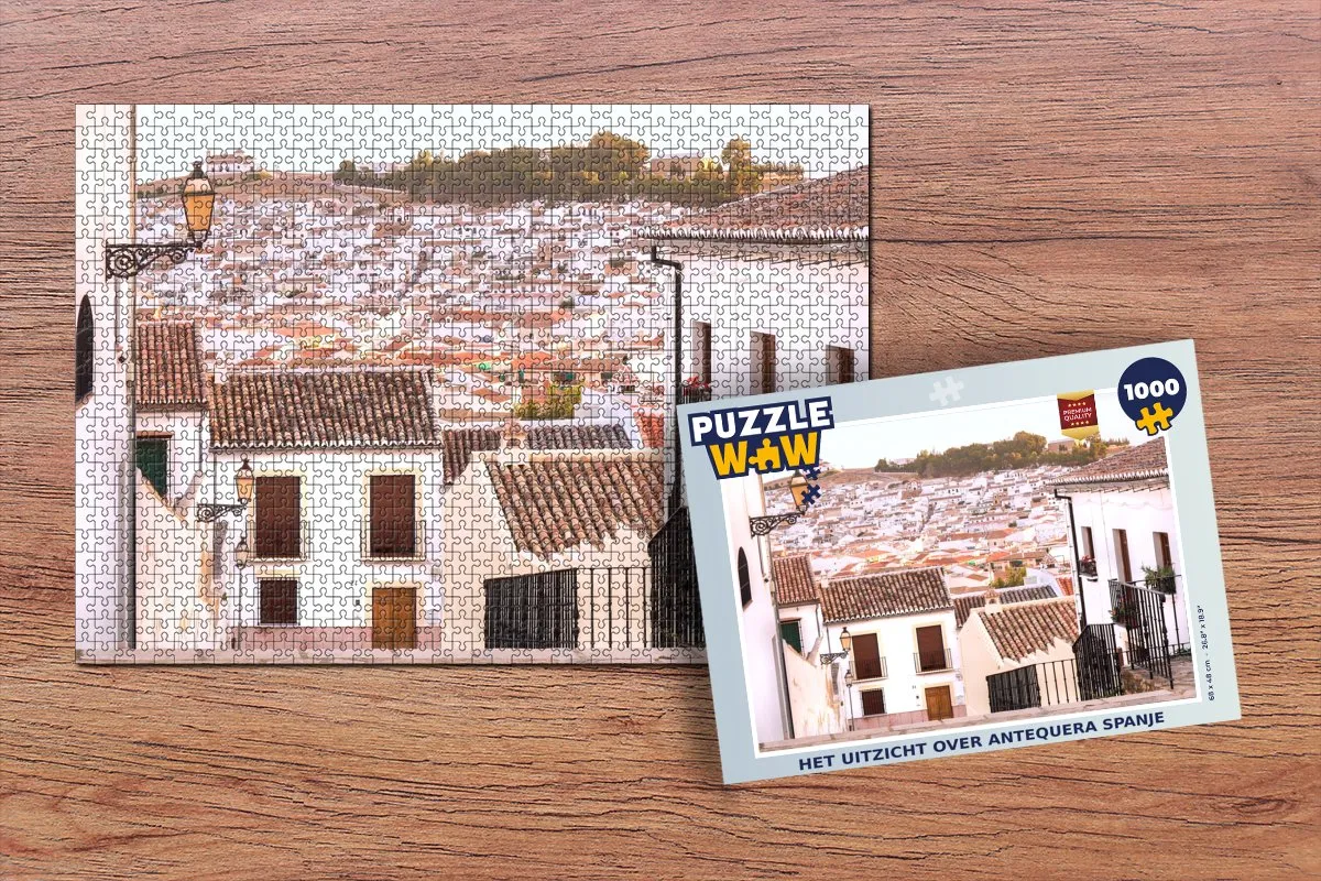 PuzzleWow Het uitzicht over Antequera Spanje Legpuzzel 1000 Stuks - Multicolor