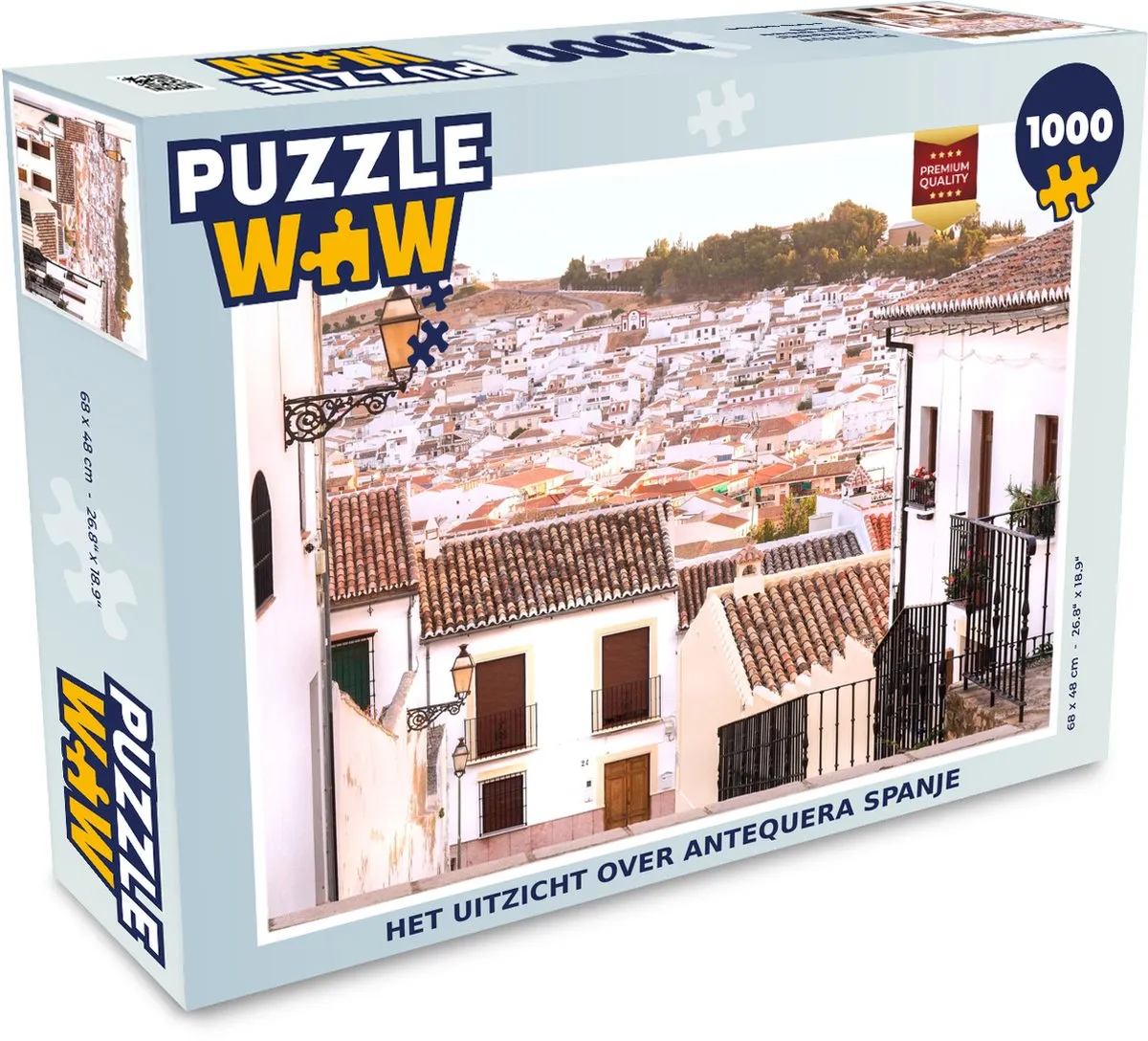PuzzleWow Het uitzicht over Antequera Spanje Legpuzzel 1000 Stuks - Multicolor