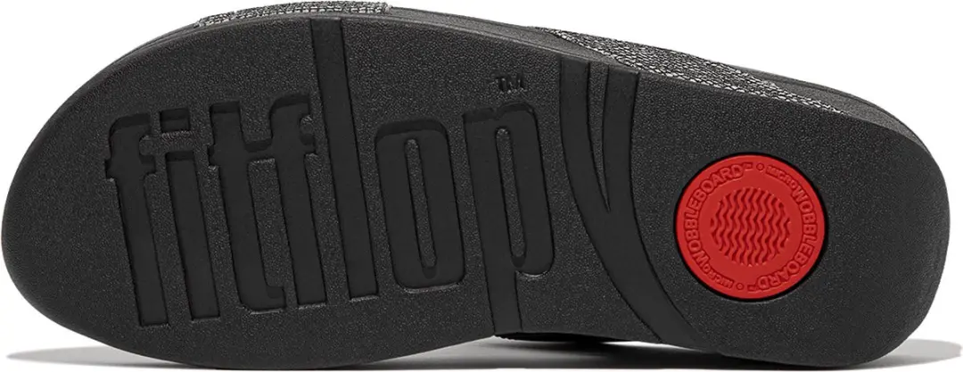 FitFlop Lulu Cross Slide Glitterball - Zilver - Maat 40