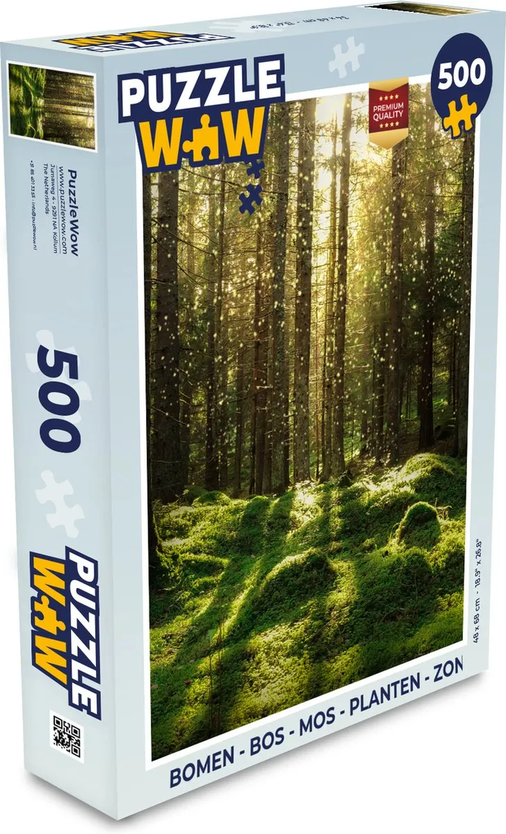 PuzzleWow Bos & Natuur Legpuzzel 500 Stuks - Multicolor