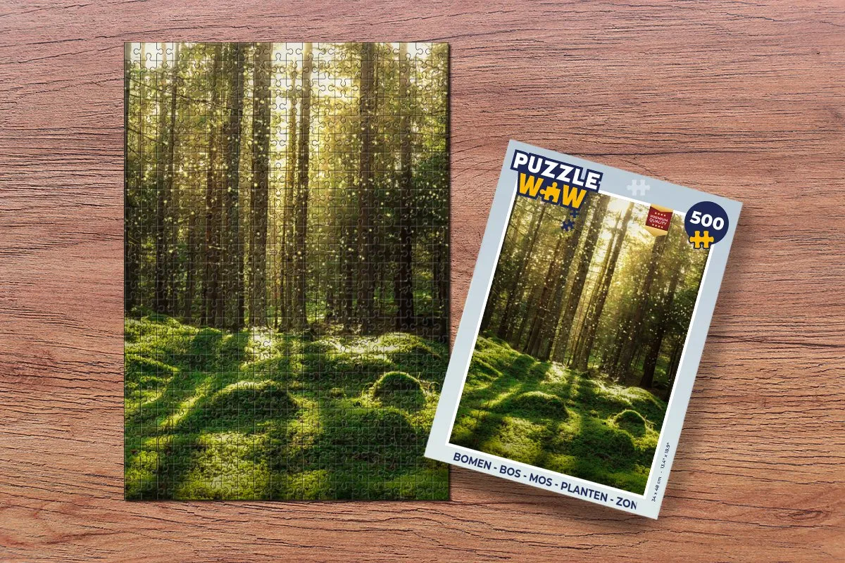 PuzzleWow Bos & Natuur Legpuzzel 500 Stuks - Multicolor