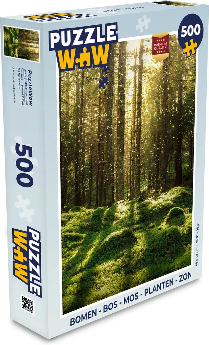 PuzzleWow Bos & Natuur Legpuzzel 500 Stuks - Multicolor