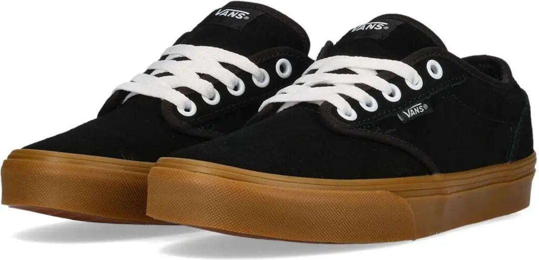 VANS Dames Atwood Sneakers Schoenen Suède VN0A2Z48BMA1 Zwart Gum Low Top