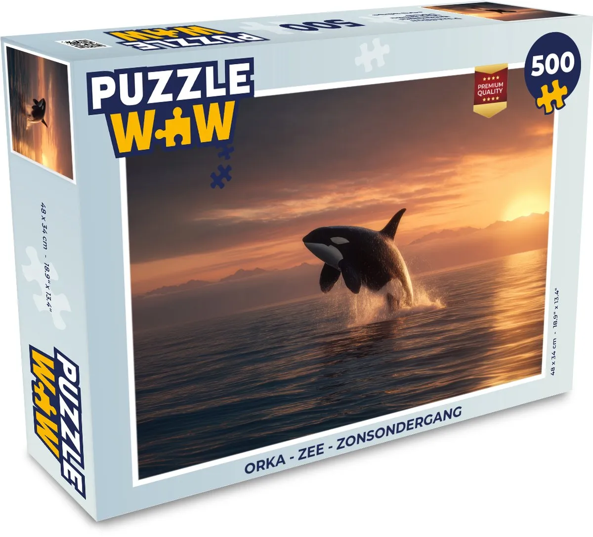 PuzzleWow Orka Zee Zonsondergang Puzzel - 500 Stuks
