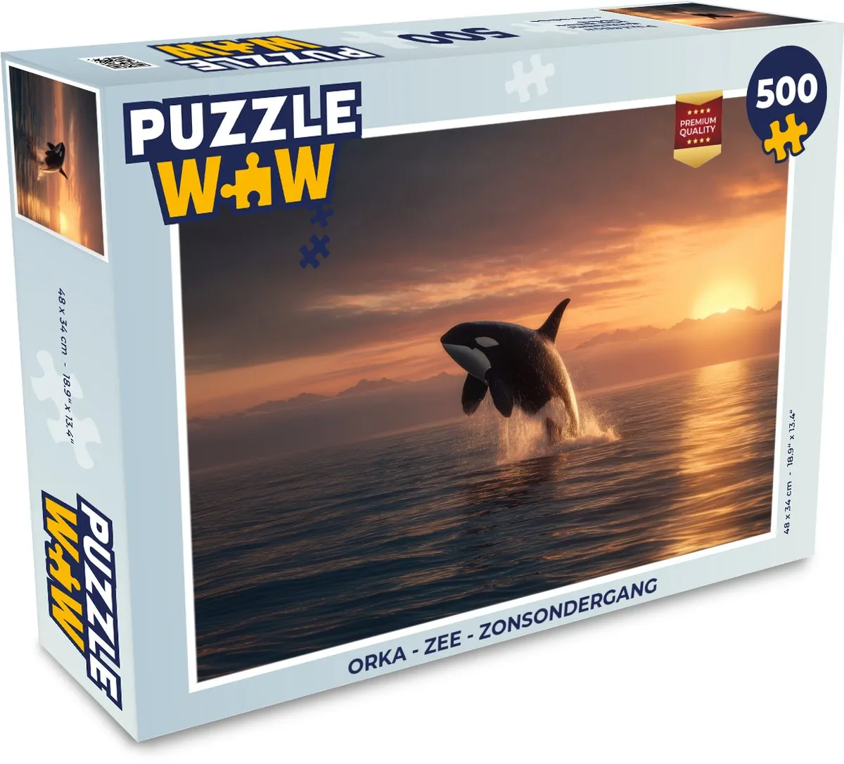 PuzzleWow Orka Zee Zonsondergang Puzzel - 500 Stuks