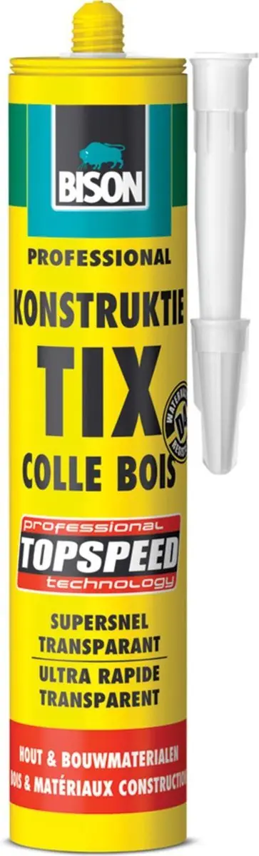Bison Konstruktie Tix Topspeed Koker 325 g, watervaste, houtlijm, licht bruisend