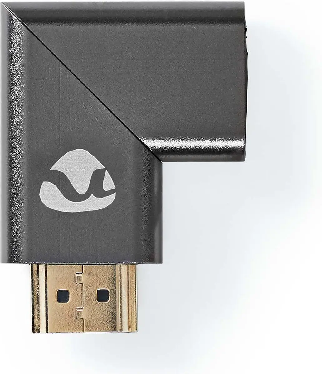 Nedis HDMI Adapter CVTB34904GY - Rechts Gehoekt - Verguld - Aluminium