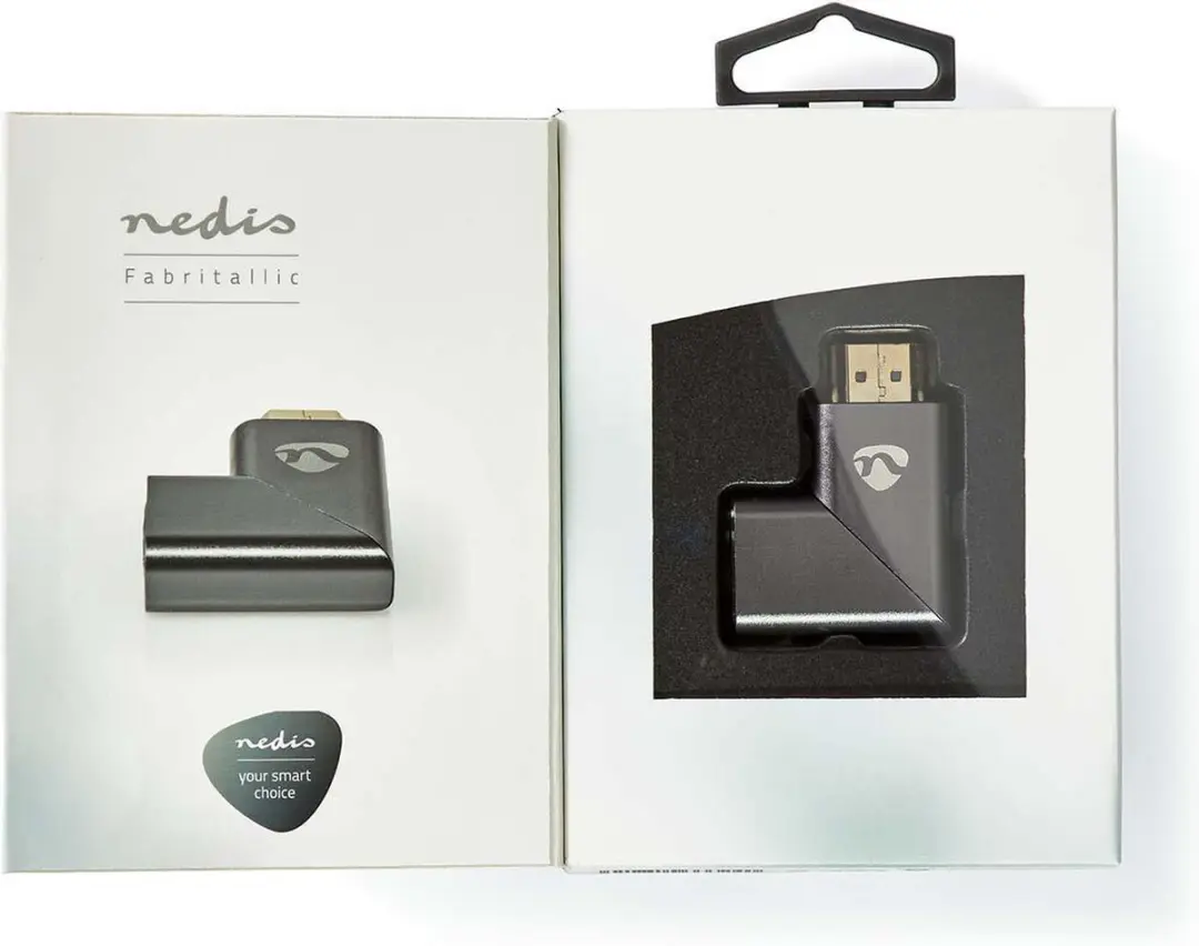 Nedis HDMI Adapter CVTB34904GY - Rechts Gehoekt - Verguld - Aluminium - afbeelding 6 van 6