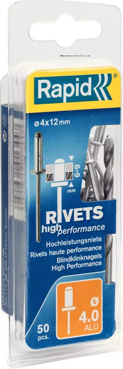 Rapid High performance klinknagel Ø4.0 x 12 mm