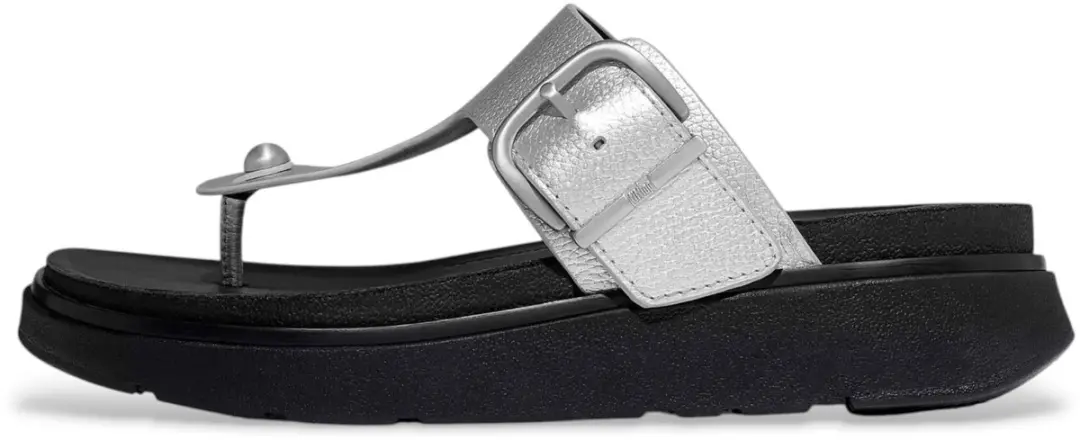 Fitflop Gen-FF gesp sandalen in zilver leer