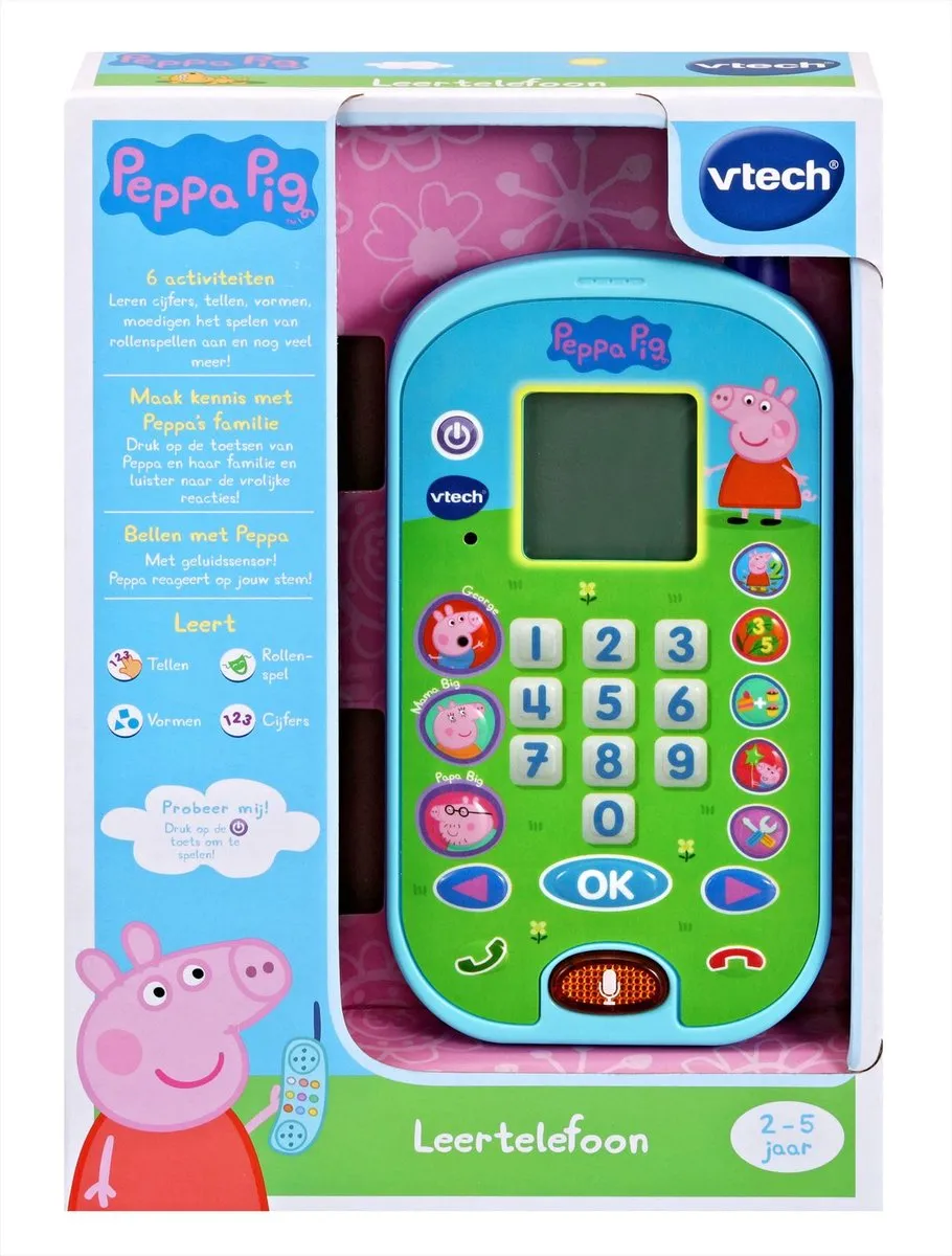 VTech Peppa Pig Baby Leertelefoon 341776 - Multikleuren