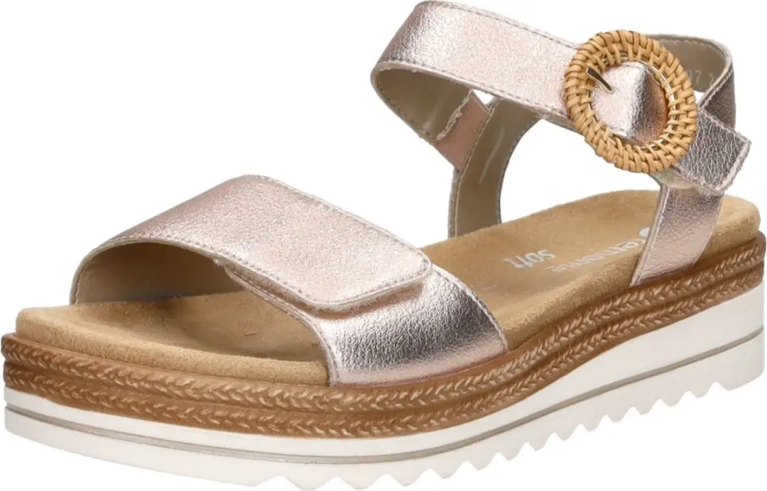 Remonte -Dames - roze-goud metallic - sandalen - maat 37 - afbeelding 3 van 6