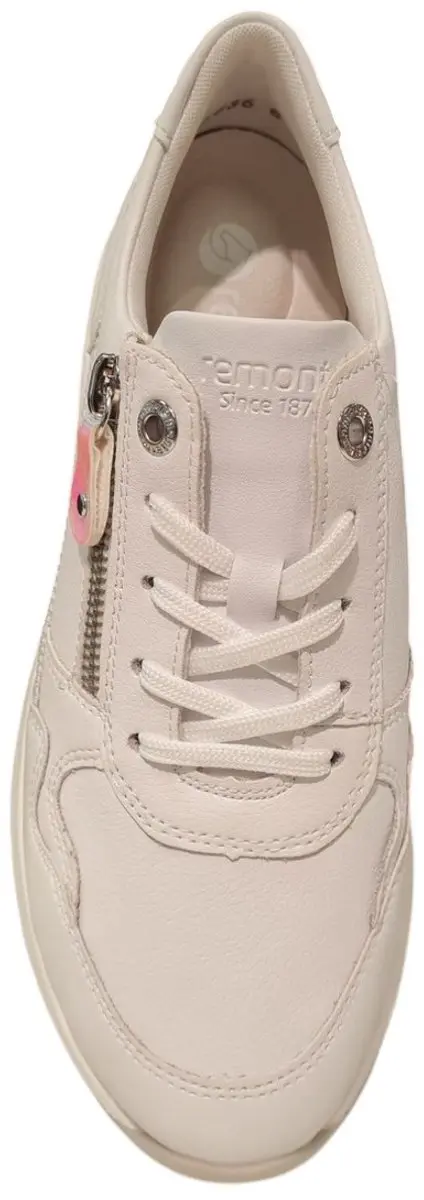 Remonte D1S03 Lage Leren Dames Sneakers Wit - afbeelding 3 van 4