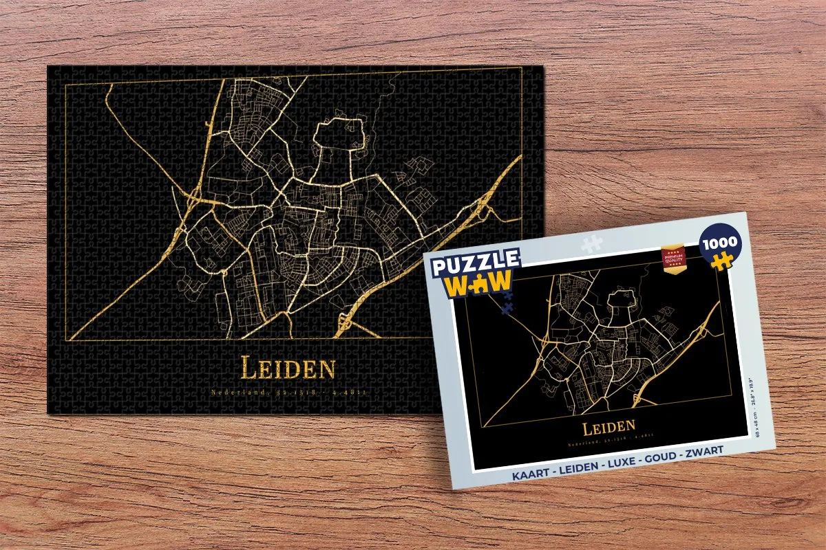 PuzzleWow Leiden Legpuzzel 1000 Stuks - Multicolor