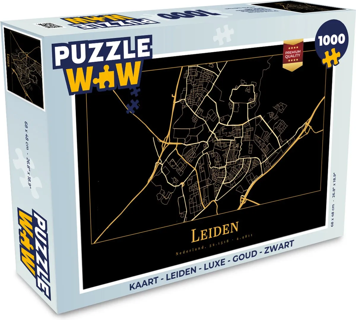 PuzzleWow Leiden Legpuzzel 1000 Stuks - Multicolor