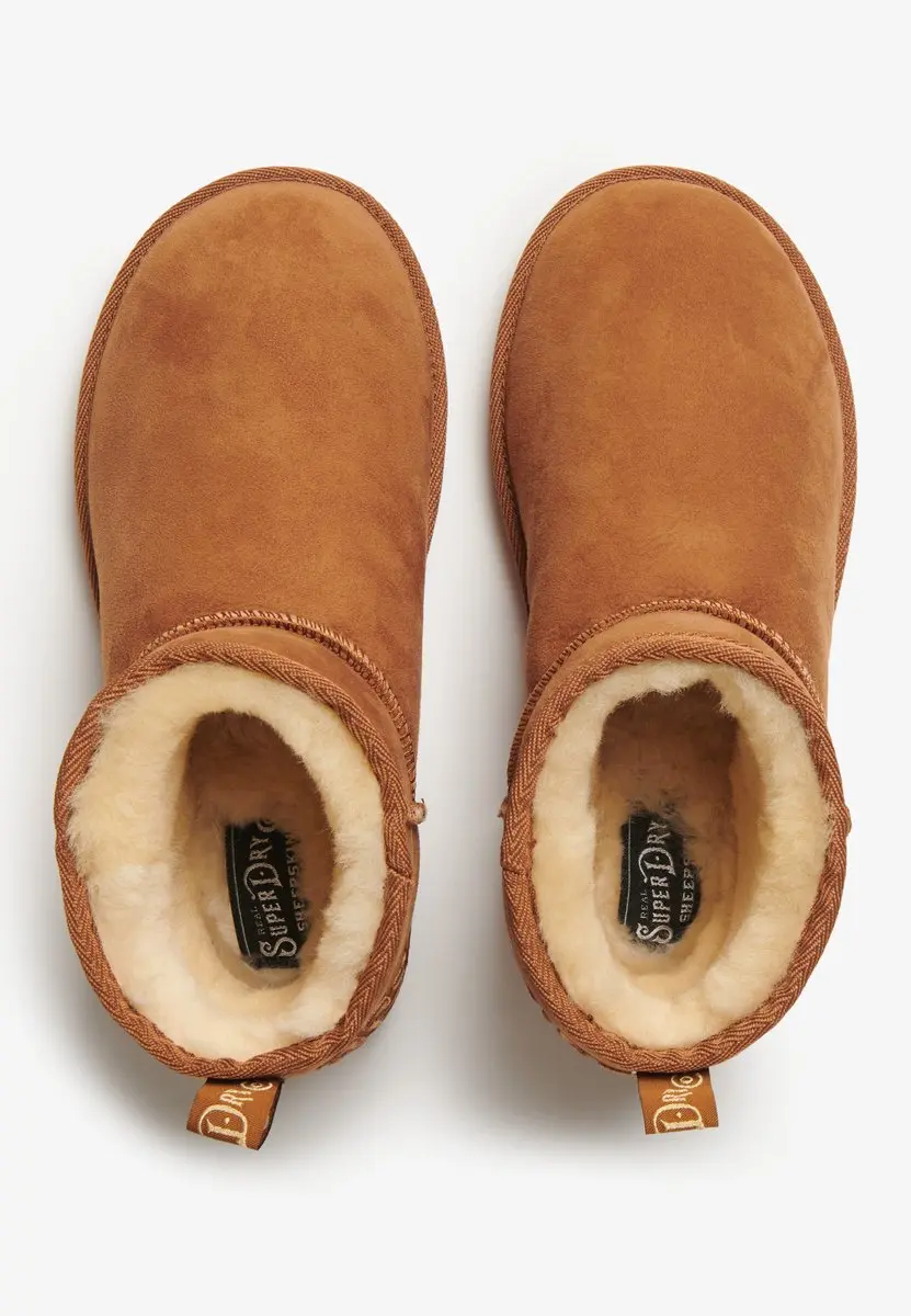 Superdry Suede Sherpa Mini Sneeuwlaarzen - Bruin EU 40-41 - afbeelding 5 van 6