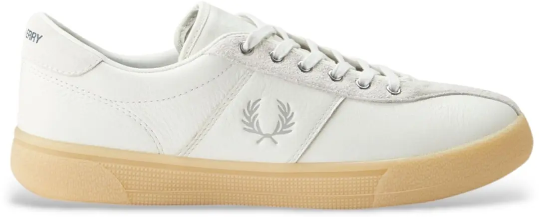 Fred Perry Sneakers van leer en suède Gebroken wit tennis