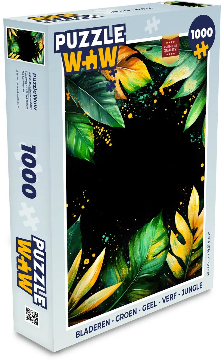 PuzzleWow Legpuzzel 1000 Stuks - Jungle Graffiti
