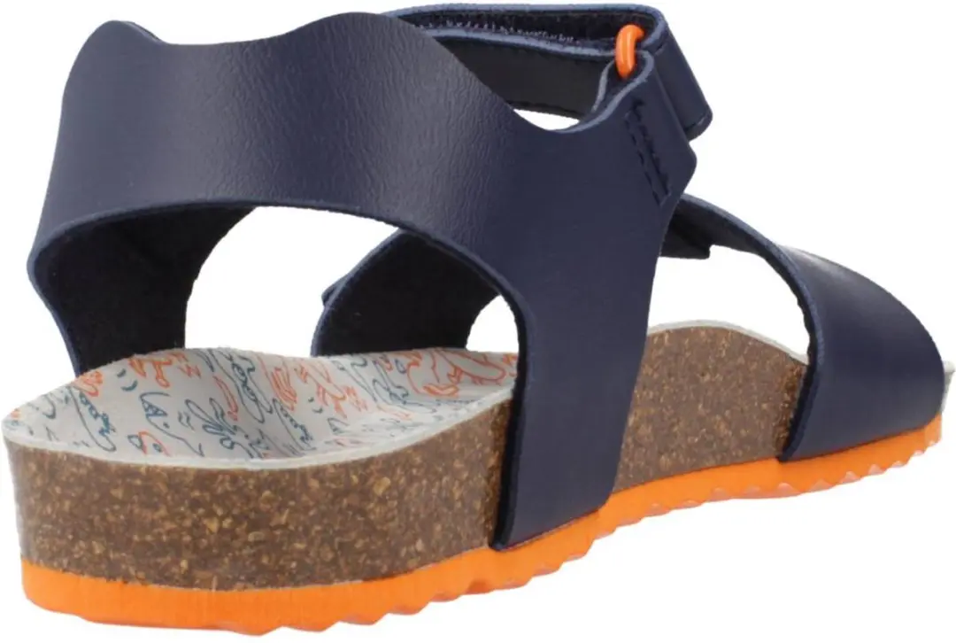 GEOX GHITA Jongens Sandalen - Marineblauw/Donkeroranje 35