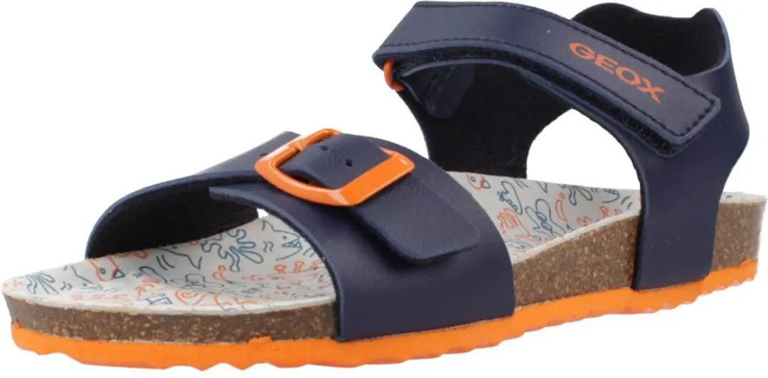 GEOX GHITA Jongens Sandalen - Marineblauw/Donkeroranje 35