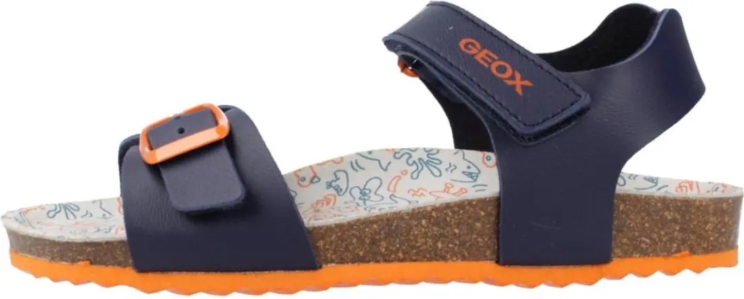 GEOX GHITA Jongens Sandalen - Marineblauw/Donkeroranje 35