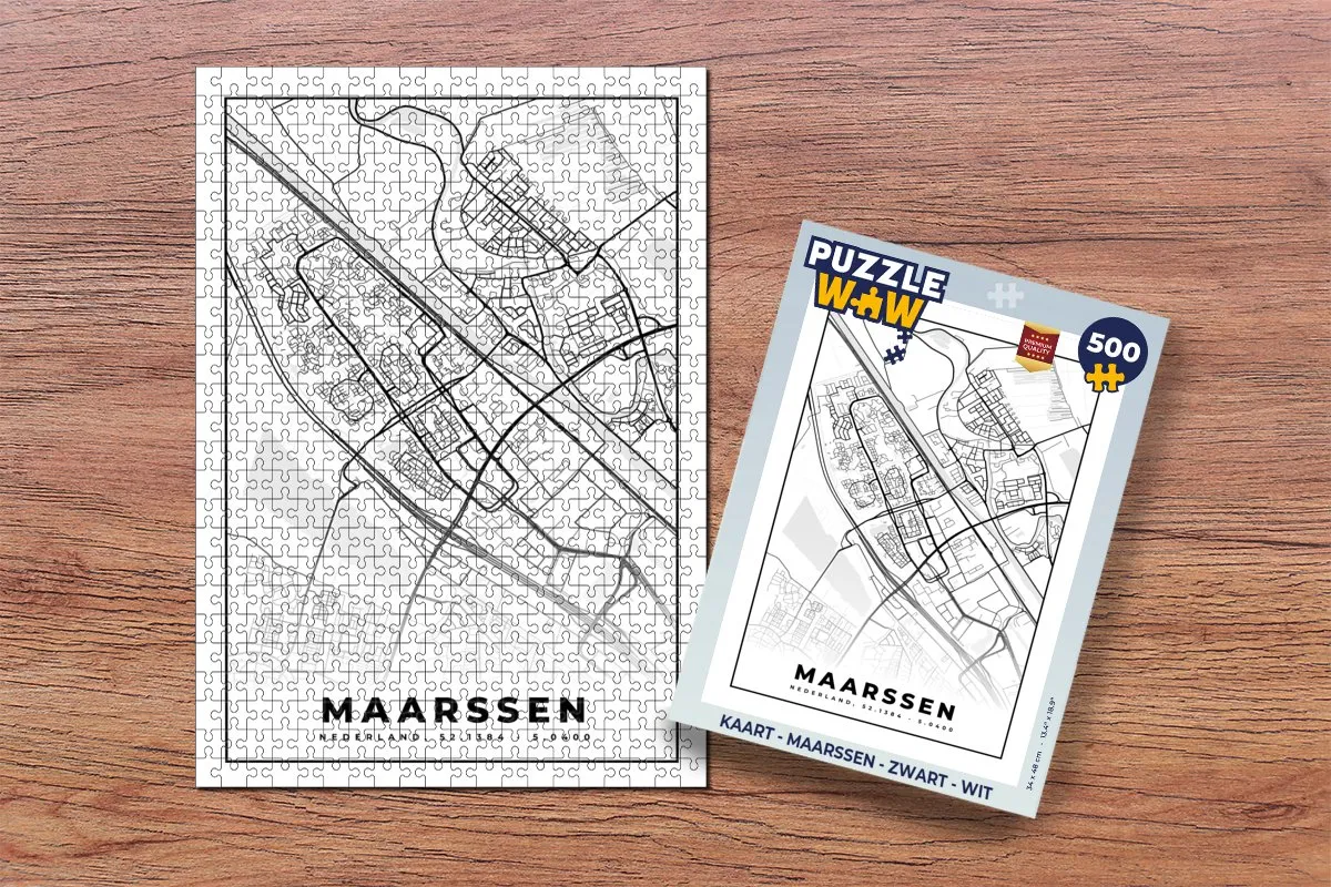 PuzzleWow Maarssen Legpuzzel 500 Stuks - Multicolor