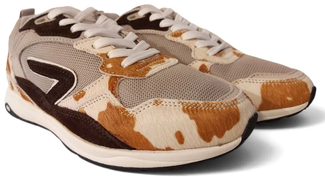 HUB Sneaker Wave Pony Bone Dark Coffee Cow