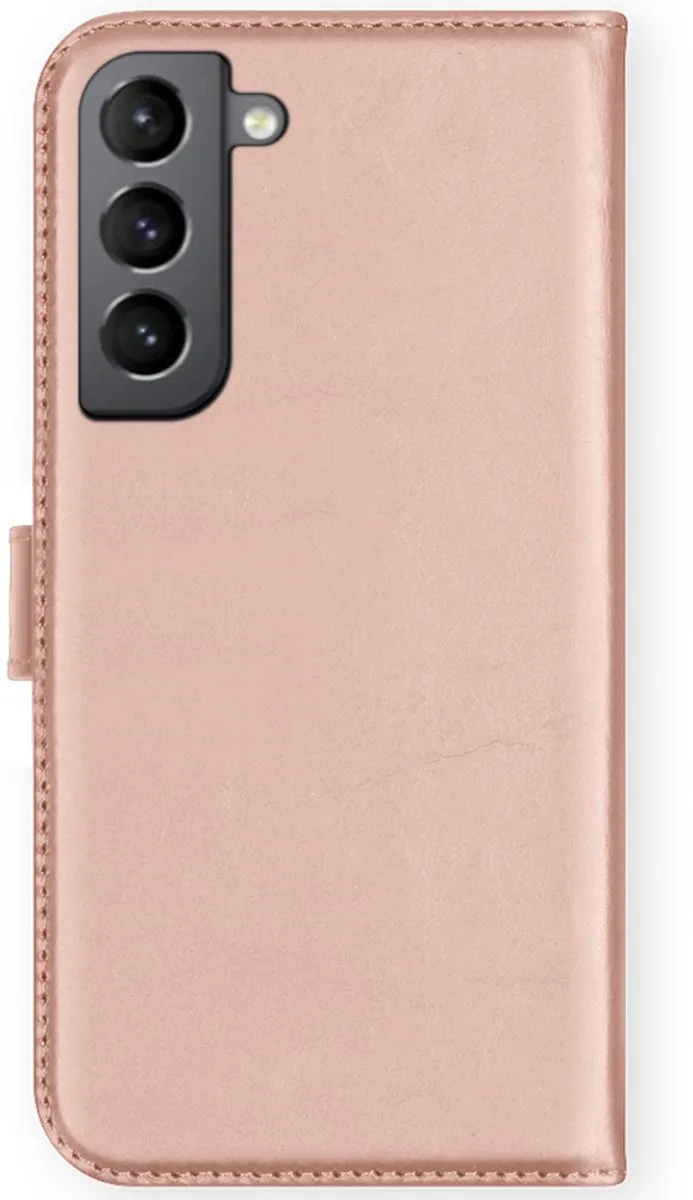 Selencia Hoesje Samsung Galaxy S21 FE - Lederen Bookcase Roze