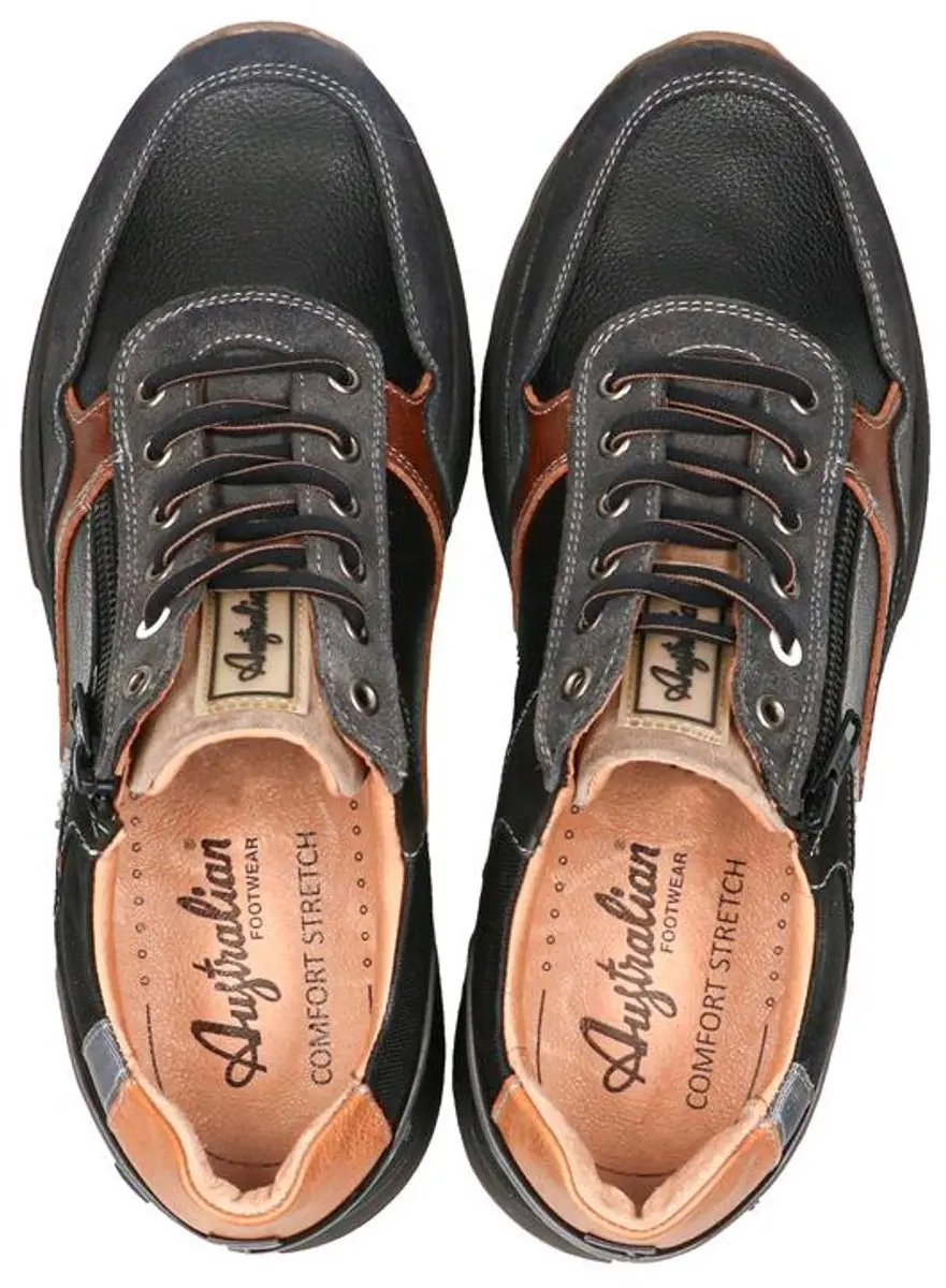 Australian Connery Schoenen - Maat 45 - Zwart/Cognac